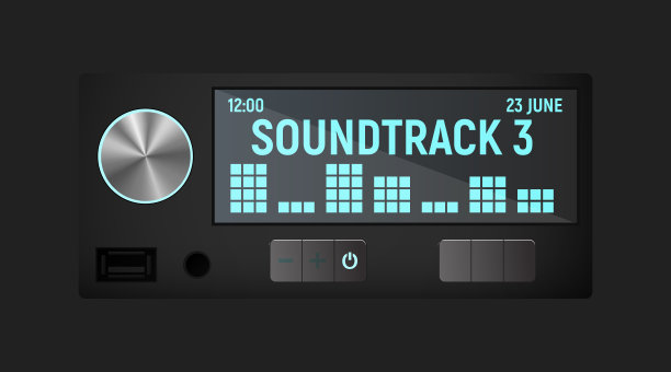 车里的收音机。图片下载