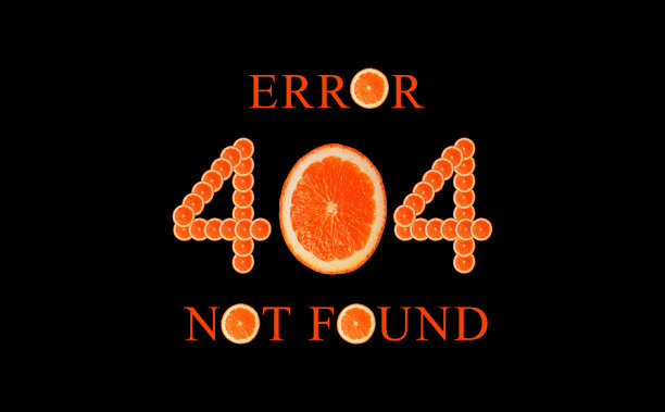找不到页面，错误404，橘子片。图片下载