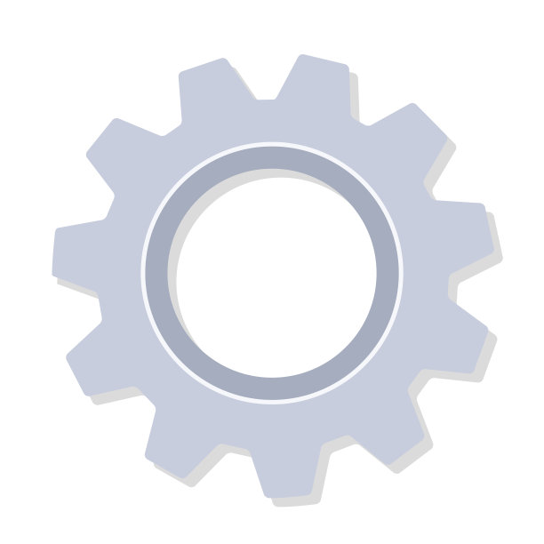 齿轮标志简单平面设计图标图片下载