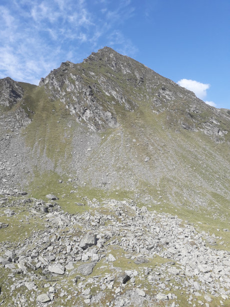 罗马尼亚阿热斯县旅游照片。transagarasan公路穿越山脉——旅游景点。岩石和植被。图片下载