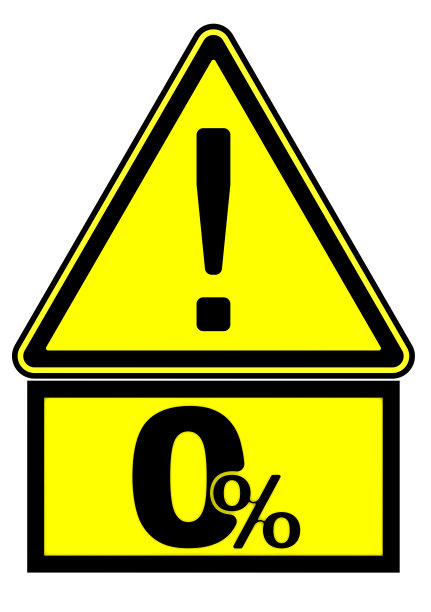 百分之零。一个警告标志图片下载