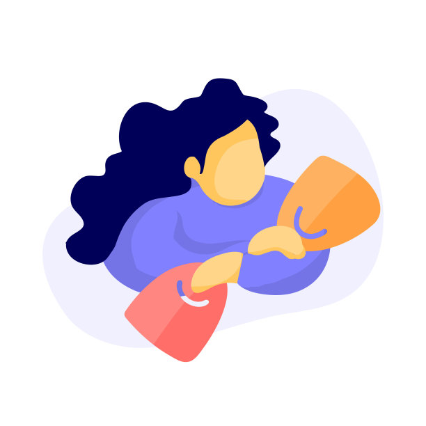 带着坏心情和好心情面具的女人。双相障碍平面图解图片下载