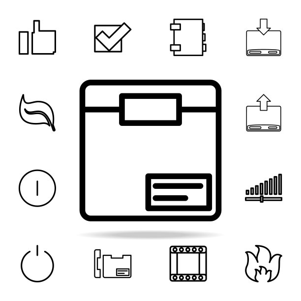 盒子图标。网页图标通用设置为网页和移动图片下载