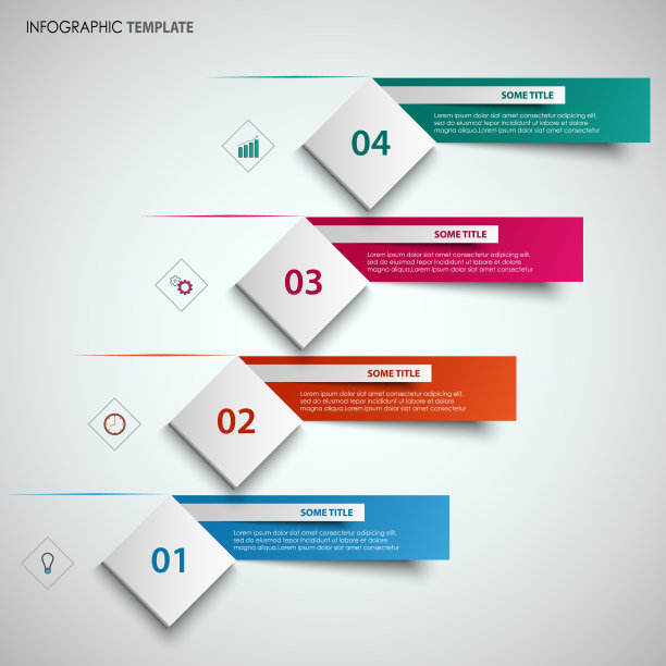 摘要信息图形与设计立方体和标签模板图片下载
