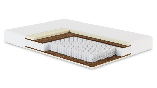 白色的矫形床垫。床垫层的结构。3 d渲染。图片下载