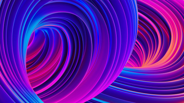 3D抽象流体背景与全息液体形状运动素材图片