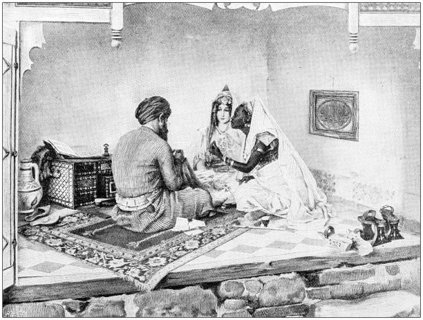 古画插图:书信作者图片下载