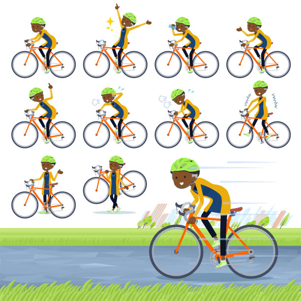 平型开衫黑色老女人公路自行车图片下载