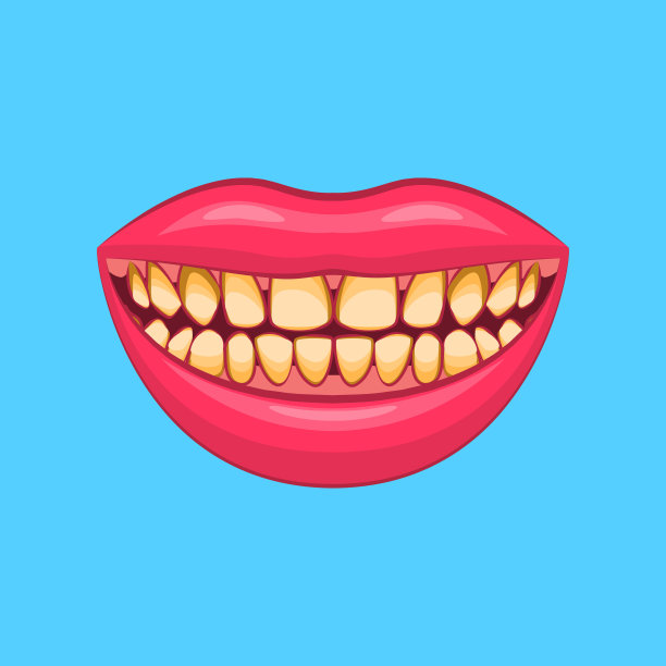 现实详细的3d牙科问题在一个蓝色。向量图片下载