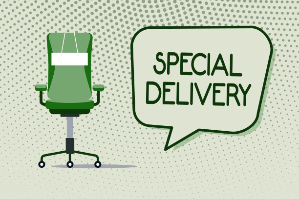 展示特殊投递的概念性手写文字。商业照片展示产品或服务直接到您的家任何地方图片下载