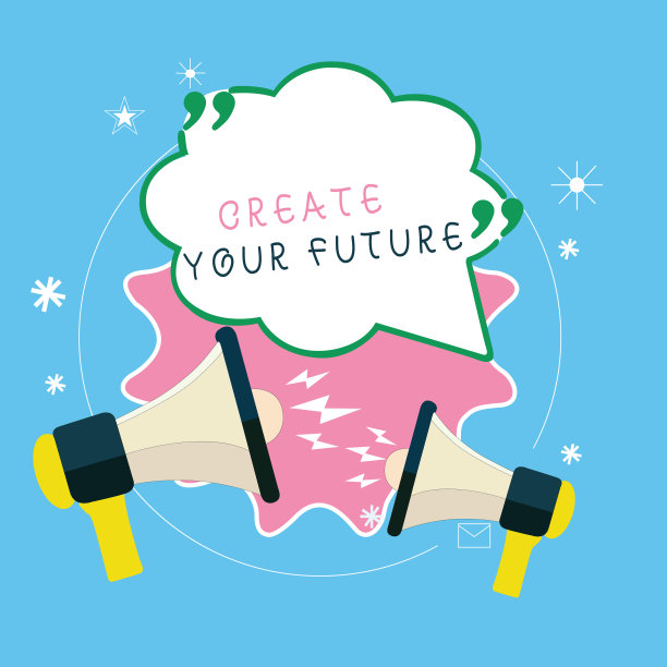 写写“创造你的未来”的便条。商业图片展示设定目标和职业目标提前计划伸出图片下载