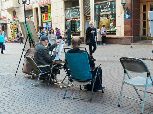 莫斯科街头画家图片下载