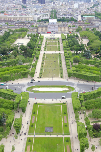 俯瞰巴黎，法国图片下载