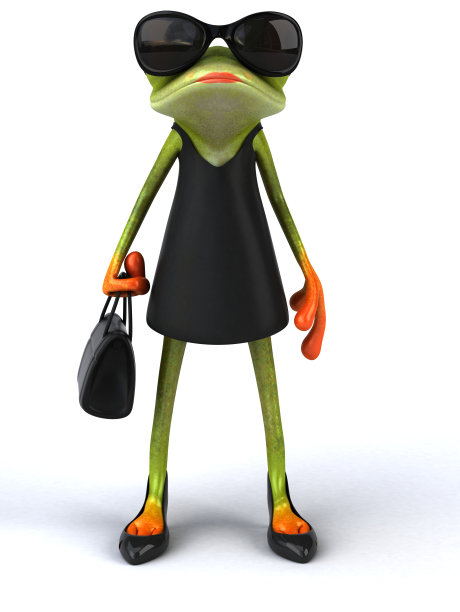 有趣的青蛙- 3D插图图片下载