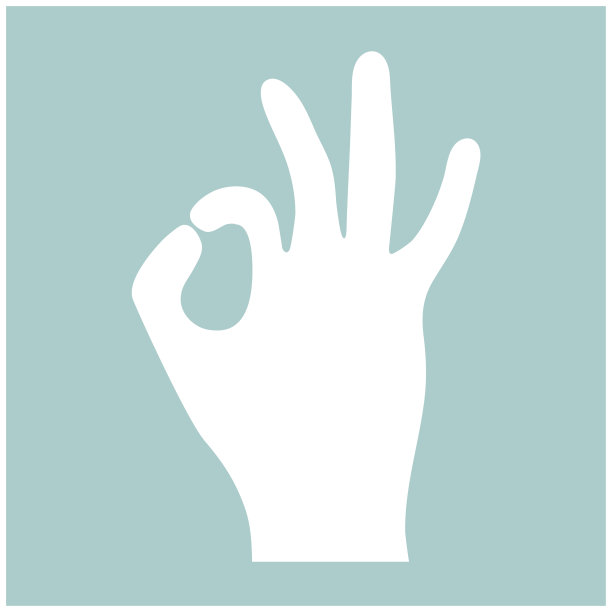 该标志完美地显示了黑色图标的手图片下载