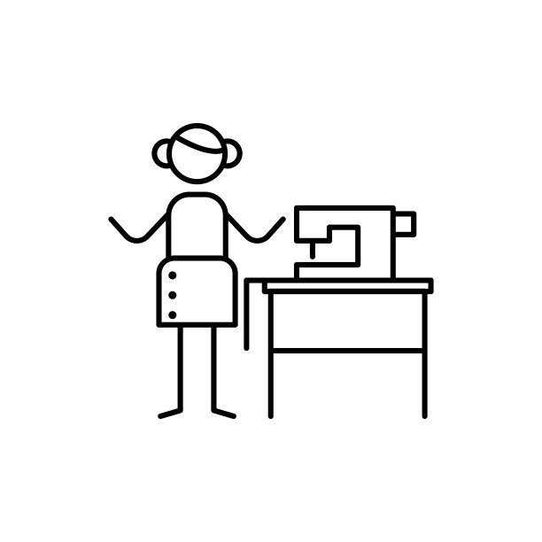 裁缝图标。人类爱好元素图标移动概念和web应用程序。细线女裁缝图标可以用于网络和移动图片下载
