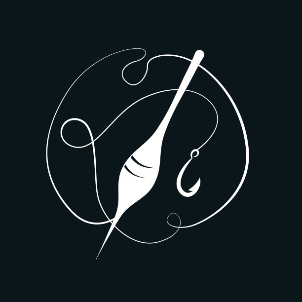 带浮子的鱼钩。图片下载