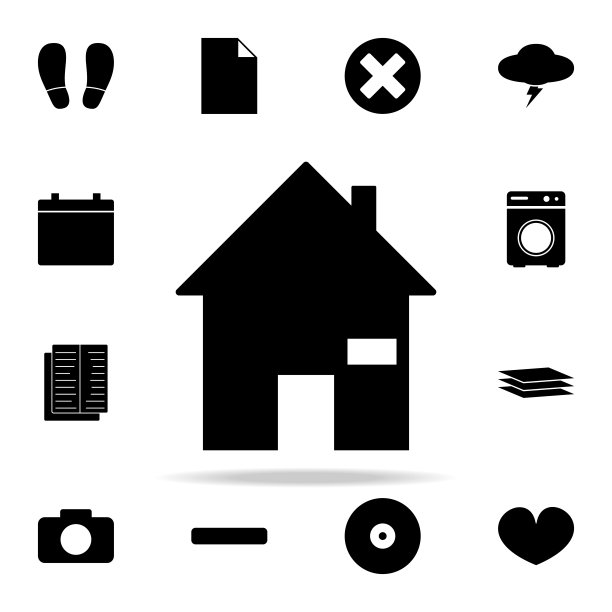 房子图标。网页图标通用设置为网页和移动图片下载