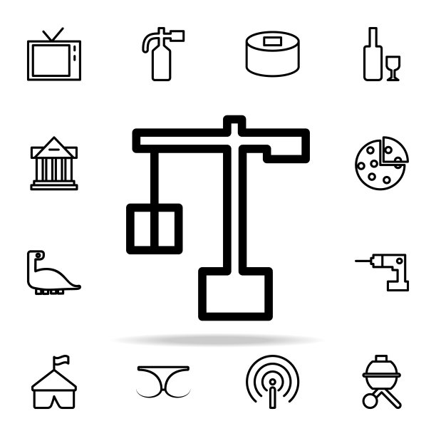 装载起重机图标：通用Web和移动设备图标集图片下载