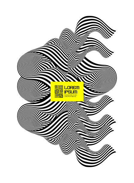 带有光学错觉的图案。黑白图案。抽象条纹背景。矢量插图。图片下载