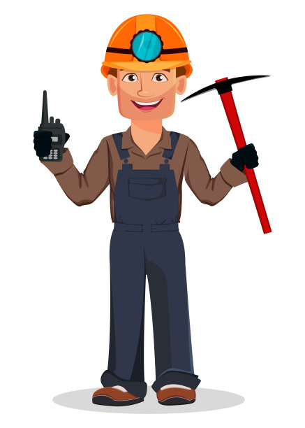 矿工，矿工。卡通人物图片下载