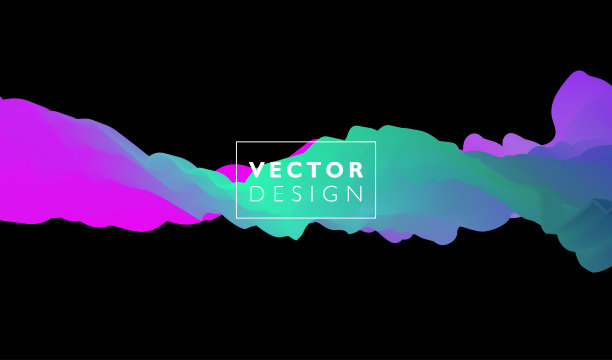 抽象彩色矢量背景，彩色流动液体波设计宣传册，网站，传单。图片下载