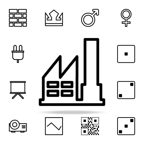 工厂图标。网页图标通用设置为网页和移动图片下载