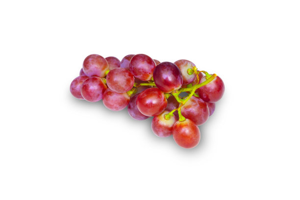 葡萄与修剪路径上的白色背景图片下载