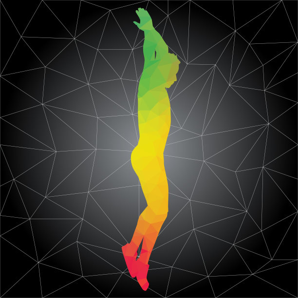 矢量剪影的人做健身和交叉训练锻炼图片下载