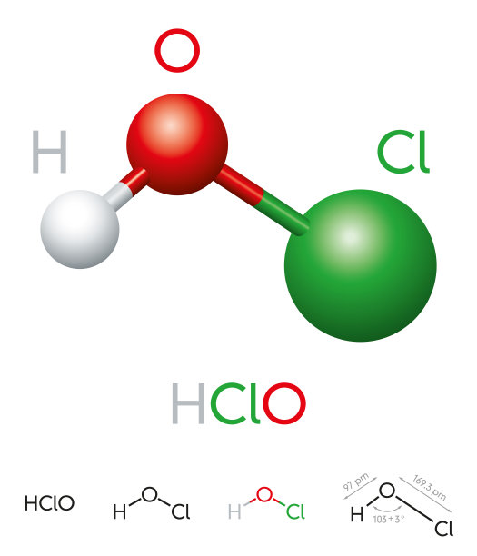 HClO次氯酸分子模型和化学式图片下载