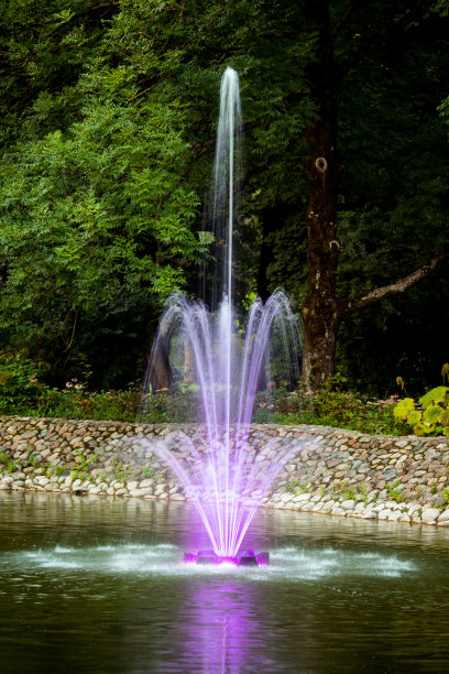 维尔纽斯伯尔纳奈花园的喷泉图片下载