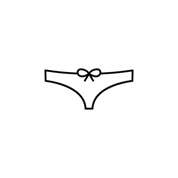 比基尼图标。移动概念和web应用的服装图标元素。细线比基尼图标可以用于网络和手机图片下载
