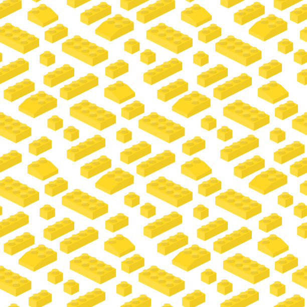 等距构造器块3d无缝模式背景幼儿园建立立方矢量插图。图片下载