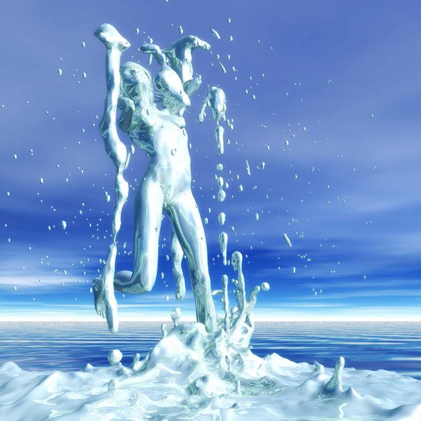 数字3D渲染的一个女人在淋浴图片下载