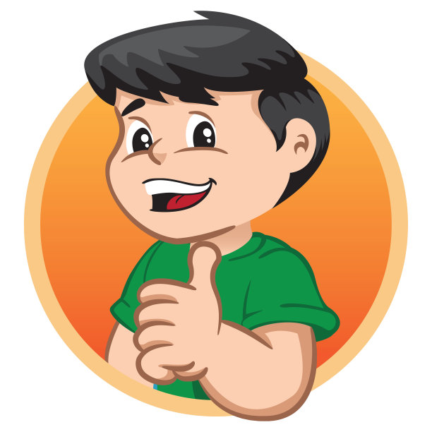 插图描绘了一个儿童角色做出好的标志。理想的卫生和机构信息图片下载