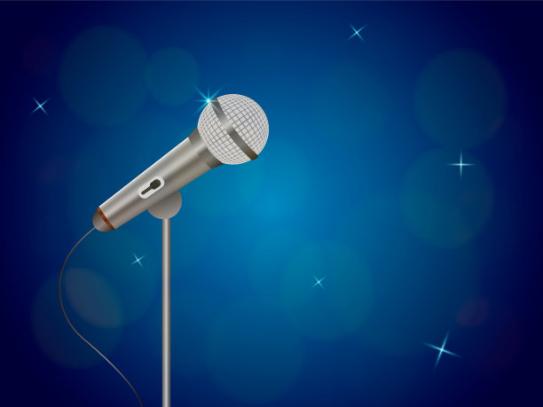 矢量插图。卡拉ok，音乐会或节日的麦克风。图片下载