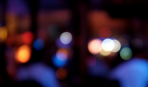 散景酒吧背景配以温暖多彩的灯光。本空间图片下载