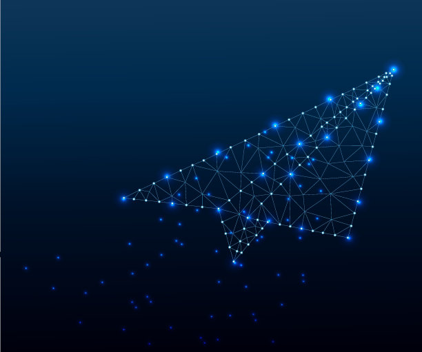 纸飞机，多边形，蓝星1图片下载