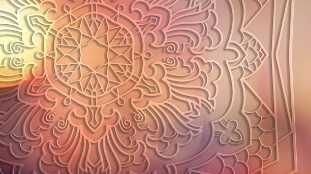 抽象曼荼罗图形背景图片下载