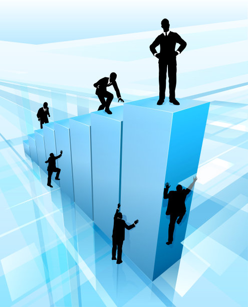 剪影商业人士竞争概念图片下载