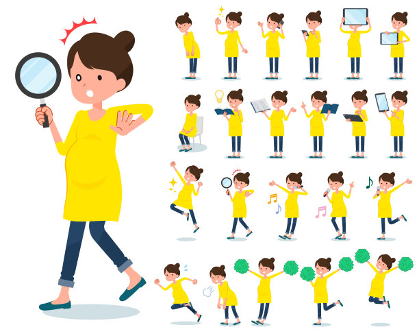 flat type孕妇动作图片下载