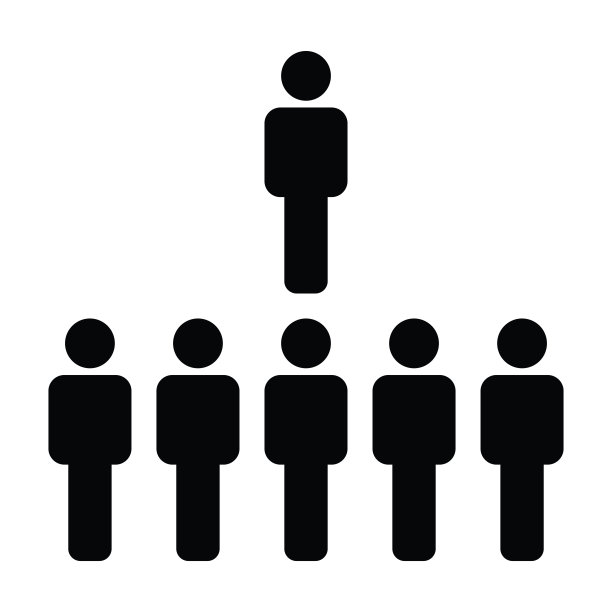 社交网络图标向量男性群人符号化身为企业管理团队的平色字形象形文字图片下载