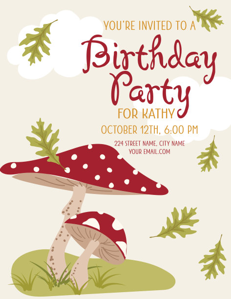 卡通蘑菇卡图片下载