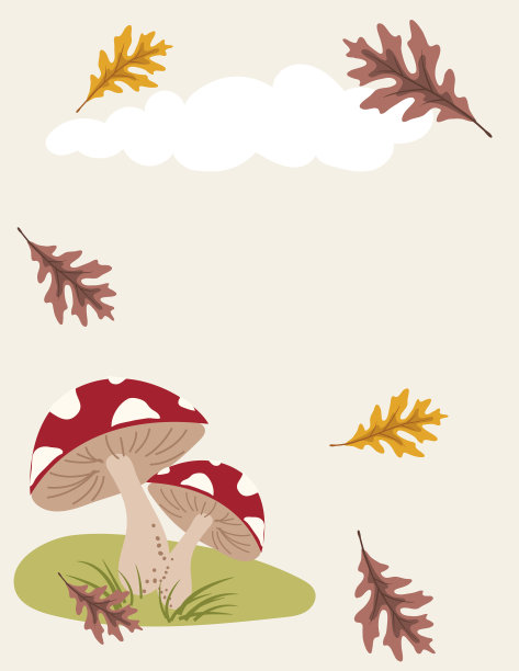 卡通蘑菇背景图片下载