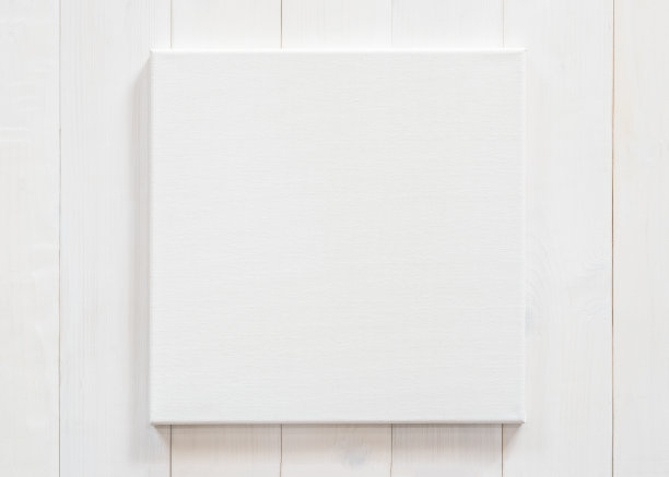 白色帆布框架模拟模板正方形大小的白色木墙艺术绘画和照片挂室内装饰图片下载