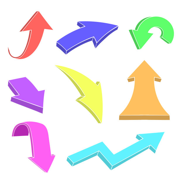 颜色的箭头图片下载