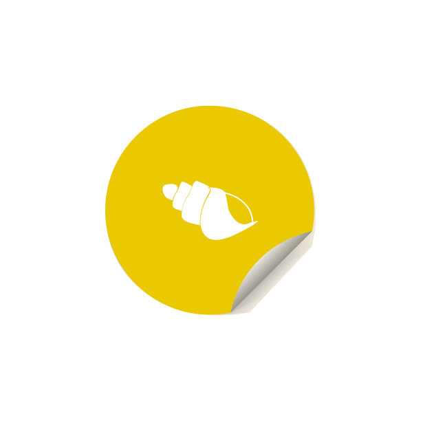 海贝图标在贴纸风格。一个夏季愉快的收集图标可以用于UI, UX图片下载