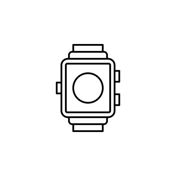 Smartwatch图标。移动概念和web应用的人工智能图标元素。细线智能手表图标可以用于网页和手机图片下载