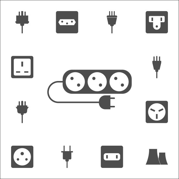 电子延长线图标。网页图标通用设置为网页和移动图片下载