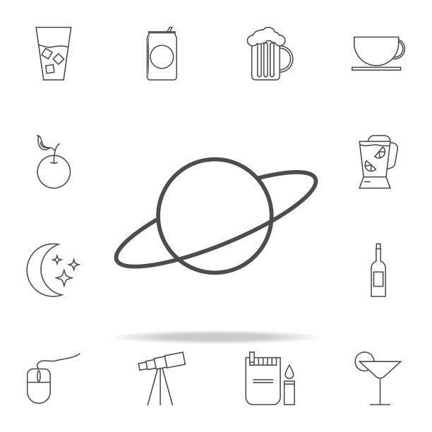 土星图标。网页图标通用设置为网页和移动图片下载